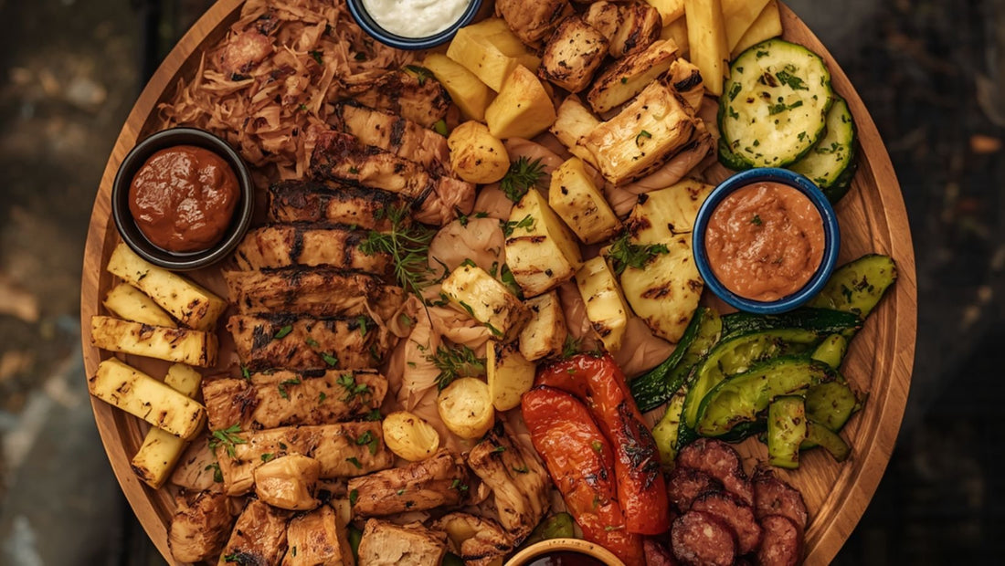 bbq restjes borrelplank