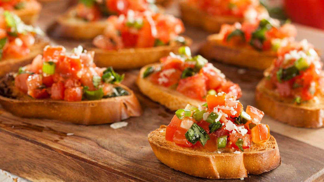 bruschetta variaties met verschillende toppings