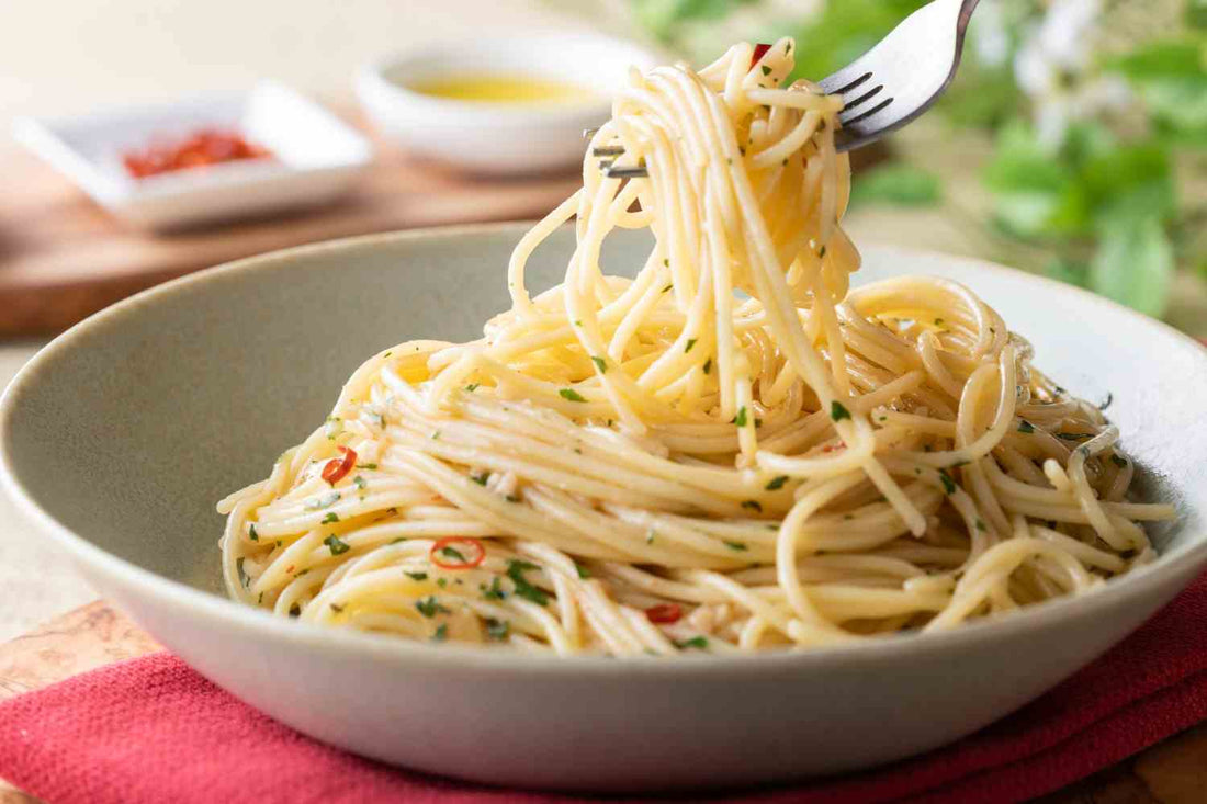 snelle pasta aglio e olio recept in 8 minuten